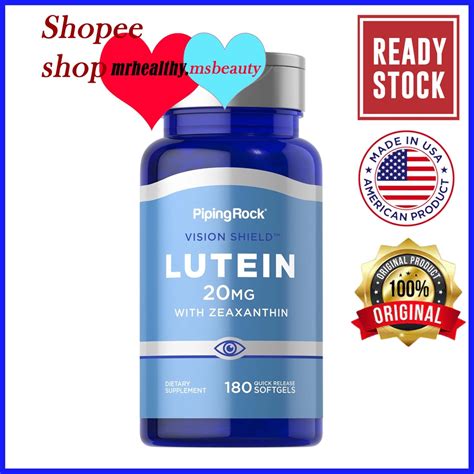 Pipingrock Lutein Zeaxanthin Mg Quick Release Softgels For