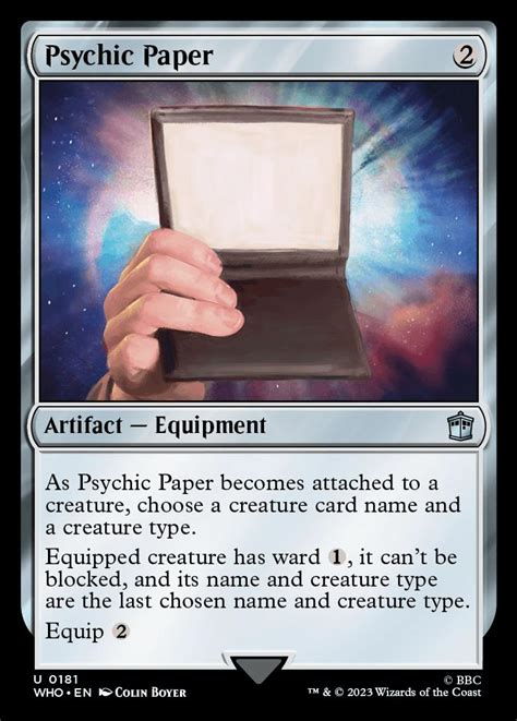 Psychic Paper Universes Beyond Doctor Who Standard Card Kingdom