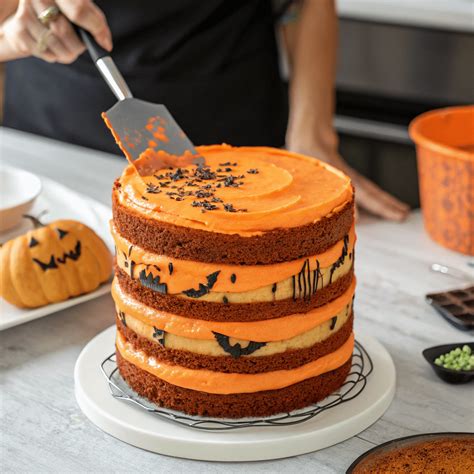 Halloween Naked Cake The Spookiest Tastiest Treat For Your Fall Festivities Naked Cake