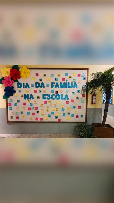 Mural Familia Na Escola - Mural dia da família na escola