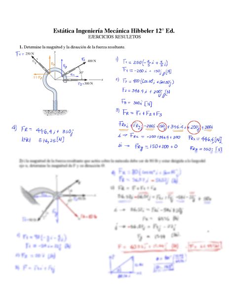 Solution Est Tica Ingenier A Mec Nica Hibbeler Ejercicio Studypool