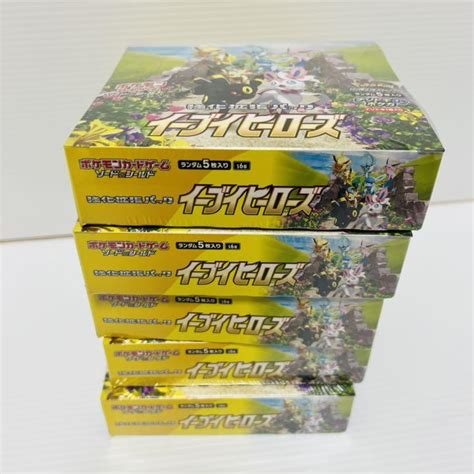 45％割引イエロー系【テレビで話題】 【新品 未開封品】ポケモンカード イーブイヒーローズ 5boxシュリンク付き 3 ポケモンカードゲーム