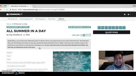 CommonLit Tutorial - YouTube