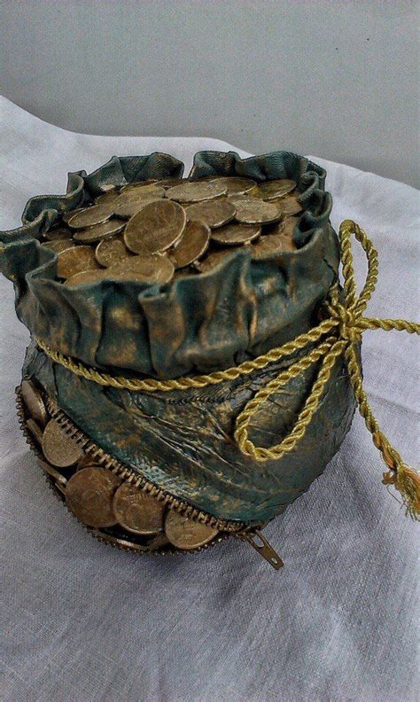 Мешочек Леприкона. Автор Татьяна Тимофеева | Bottle crafts, Coin crafts ...