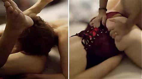 White Slut In Red And Black Corset Red Satin Panties Blowjob Rimming Anal Gystyle Fucking