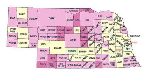 Nebraska: Population, percent change, 1990 to 2000