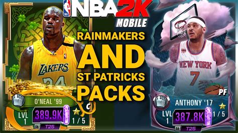 Nba K Mobile Pack Opening For Rainmakers Carmelo St Patricks Shaq