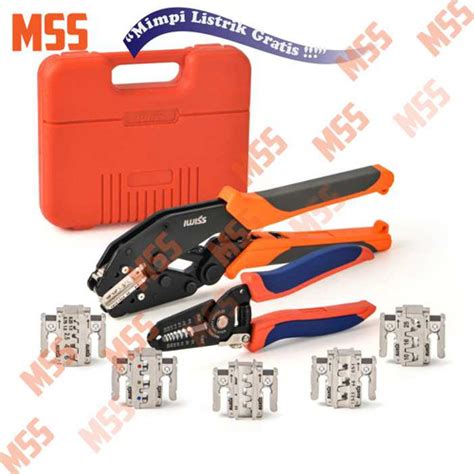 Jual IWISS Crimping IWS QC Tool Set Box 8pcs Tang Skun Mata Snap In