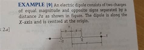 Example An Electric Dipole Consists Of Two Charges Of Equal Magnitude