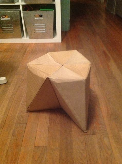 Small Cardboard Stool Diy