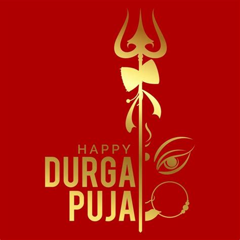 Premium Vector Happy Durga Puja Festival Card Design Hindu Festival