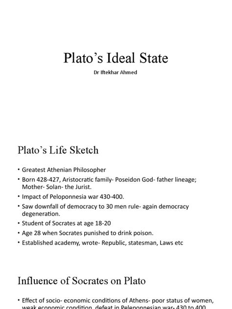 Platos Ideal State Pdf Socrates Plato