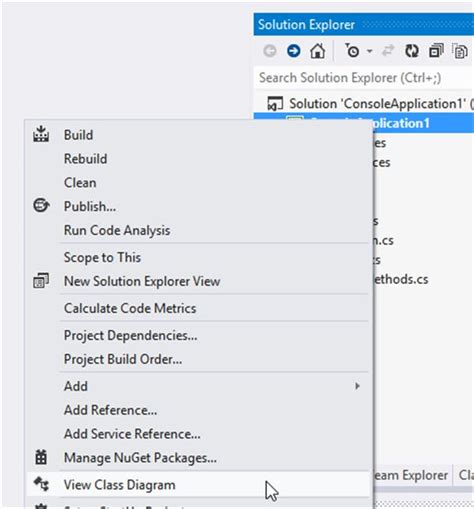 Class Diagram Visual Studio