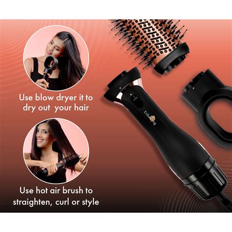 Buy UrbanYog Hair Dryer And Volumizer Hot Air 3 In 1 Styling Brush Rose Gold Online