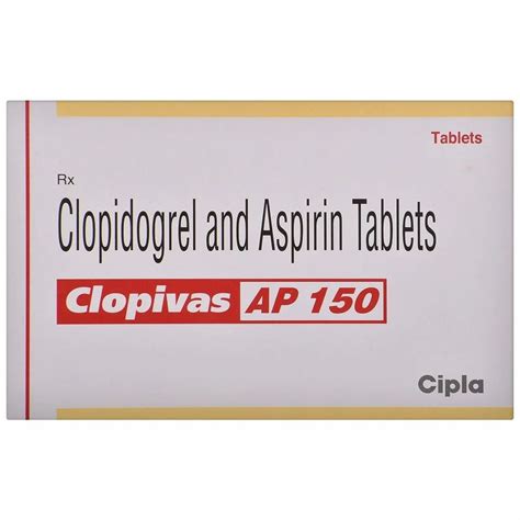 Clopivas Ap 150 Aspirin Clopidogrel Tablet At ₹ 1045stripe