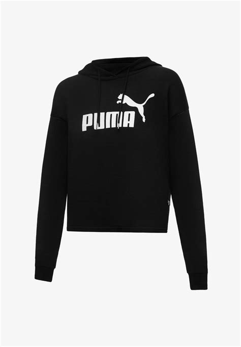 Puma Essentials Logo Cropped Sweater Black Zwart Zalando Nl