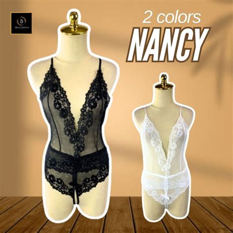 Jual Belladonna Id COD Lingerie One Piece NANCY Bodysuit Swimsuit All Size Sexy Anggun Baju
