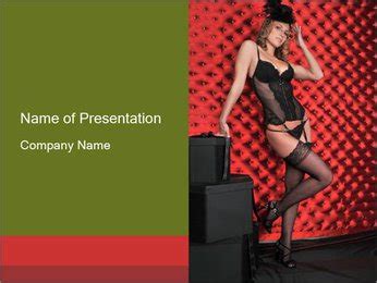Sensual Black Lingerie PowerPoint Template Backgrounds Google Slides ID