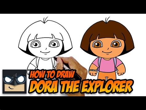 How To Draw Dora The Explorer Step By Step Tutorial Videos For Kids