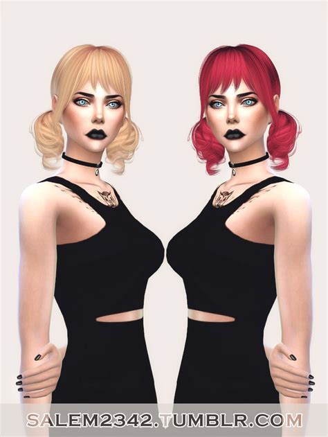 Salem2342 Alesso`s Himiko Hairstyle Retextured Sims 4 Hairs Sims Hair Sims 4 Sims 4 Update