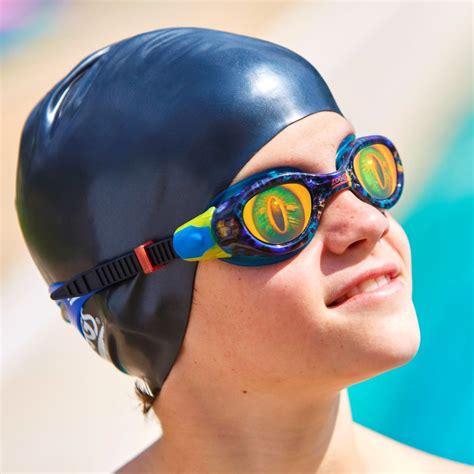 Zoggs Sea Demon Swimming Goggles Junior 6 14 Years Black And Blue