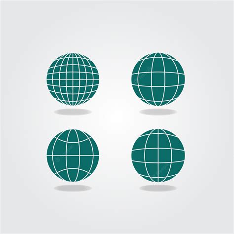 Premium Vector Globe Icons Set Design Vector Illustration