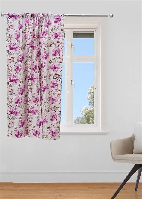 Get Dark Pink Floral Printed Window Curtain At 1599 LBB Shop