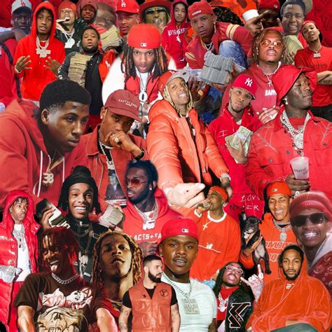 Red Rapper Collage Dark Red Wallpaper Red Red Hoodie