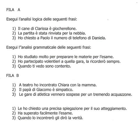 Verifiche Finali Del Ii Quadrimestre Analisi Logica Analisi