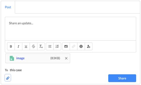 adding case attachments