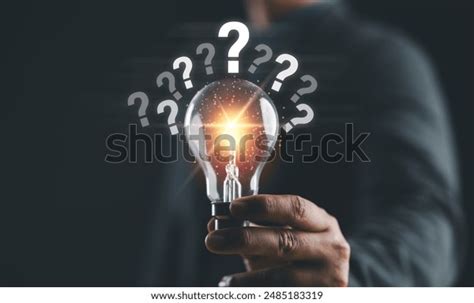 question mark concept problem solution quiz stock photo