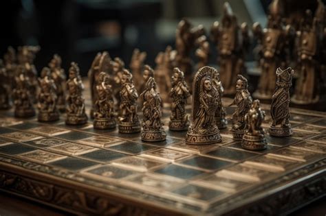 Premium AI Image | Tactical clash in chess pieces in place strategy in ...