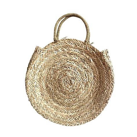 Vintage Bohemian Big Circle Straw Bags For Women Iucn Water