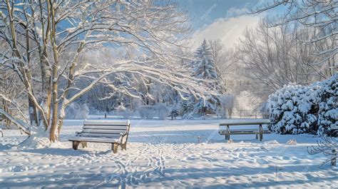 Premium Photo Frozen Snowy Backyard
