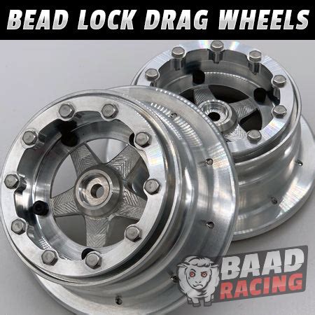 baad racing performance rc car truck parts bead lock drag wheels