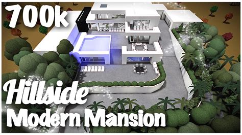 Hillside Modern Mansion 700k Tour Bloxburgroblox Youtube