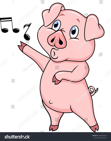 Pig Whistling Vector Cartoon Illustration Stock Vector (Royalty Free) 1460433326 | Shutterstock