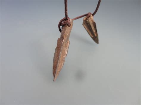 Ancient Scythian Necklace Of Bronze Arrowhead Nomads Artifact Real