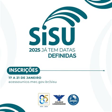 Quando Começam As Inscrições Do Sisu 2025 - As inscrições para o Sisu 2025 começam no dia 17 de janeiro! Elas são ...