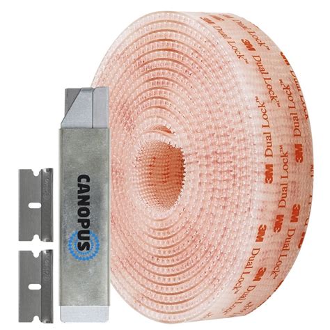 CANOPUS Dual Lock Tape, Strip Tape with Adhesive, Heavy Duty Reclosable Fastener, Mounting Tape ...