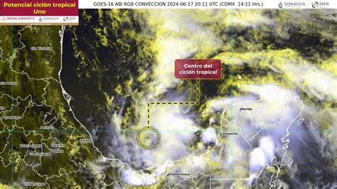 Smn Alerta Por Formación Del Potencial Ciclón Tropical Uno Frente A