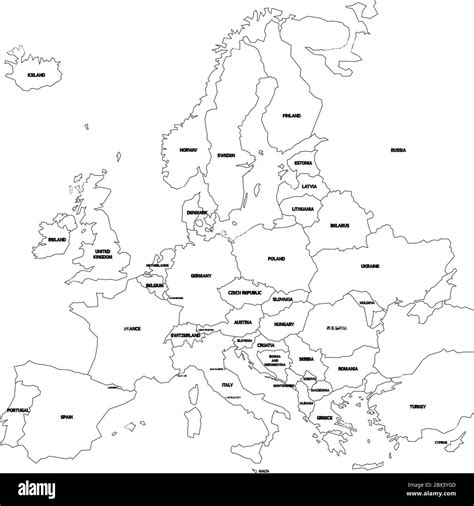 Europe Countries Blank Map - Colorado Map