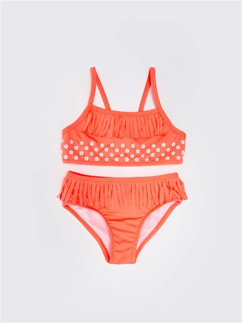 LCW baby Mercan Desenli Kız Bebek Bikini S3BL43Z1 V5G LCW