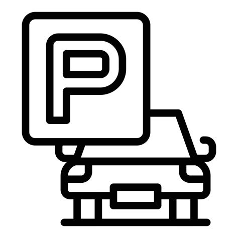 Vehicle Parking Icon Outline Vector Car Park 15085031 Vector Art At