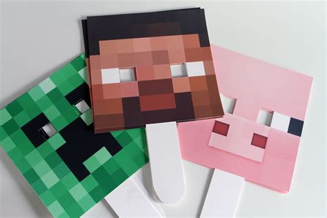 Minecraft Party Minecraft Masks Minecraft Party Minecraft Mask