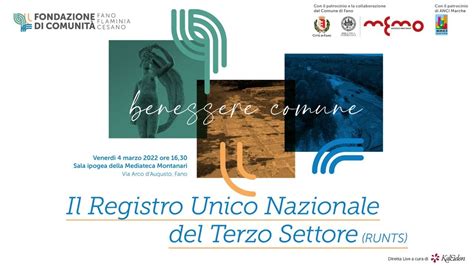 Il Registro Unico Nazionale Del Terzo Settore RUNTS YouTube