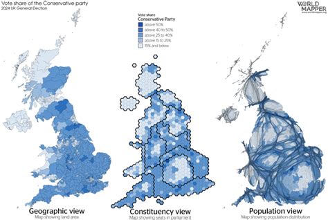 Uk General Election Conservative Party Vote Share Worldmapper