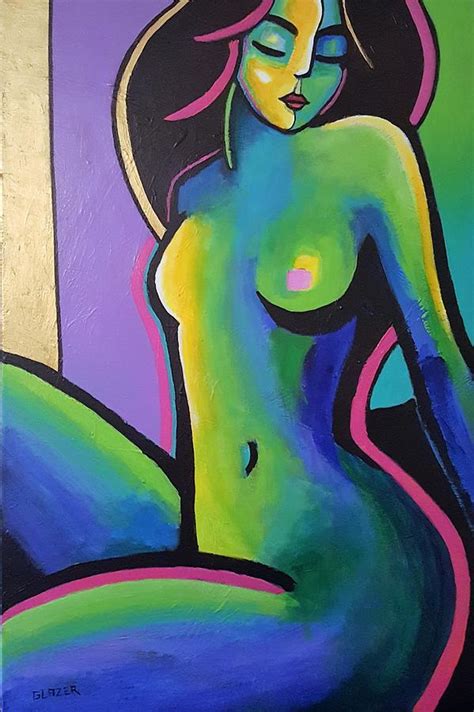 Seated Nude Painting By Stuart Glazer Fine Art America