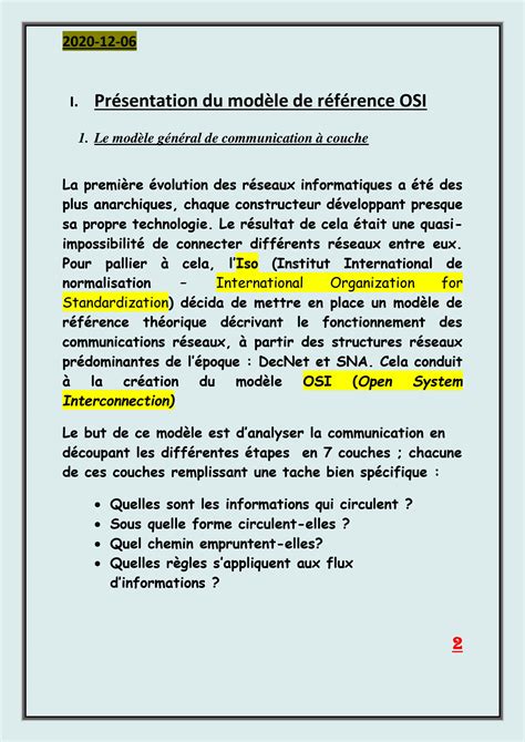 Solution Les Mod Les Osi Et Tcp Ip Studypool