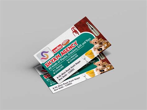 Plastic Crockery Gift House Business Card Template Free Hindi Design